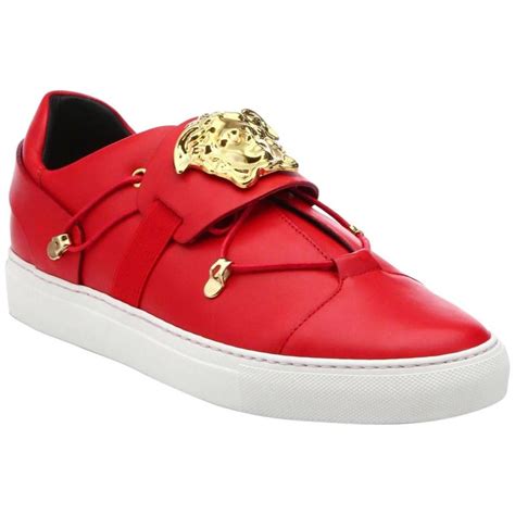 versace red high tops|Versace sneakers low top.